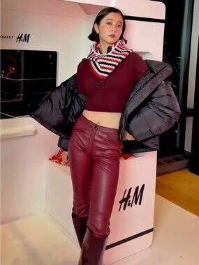 Perfect Moment H&M
NWT Burgundy boot-cut genuine leather pants